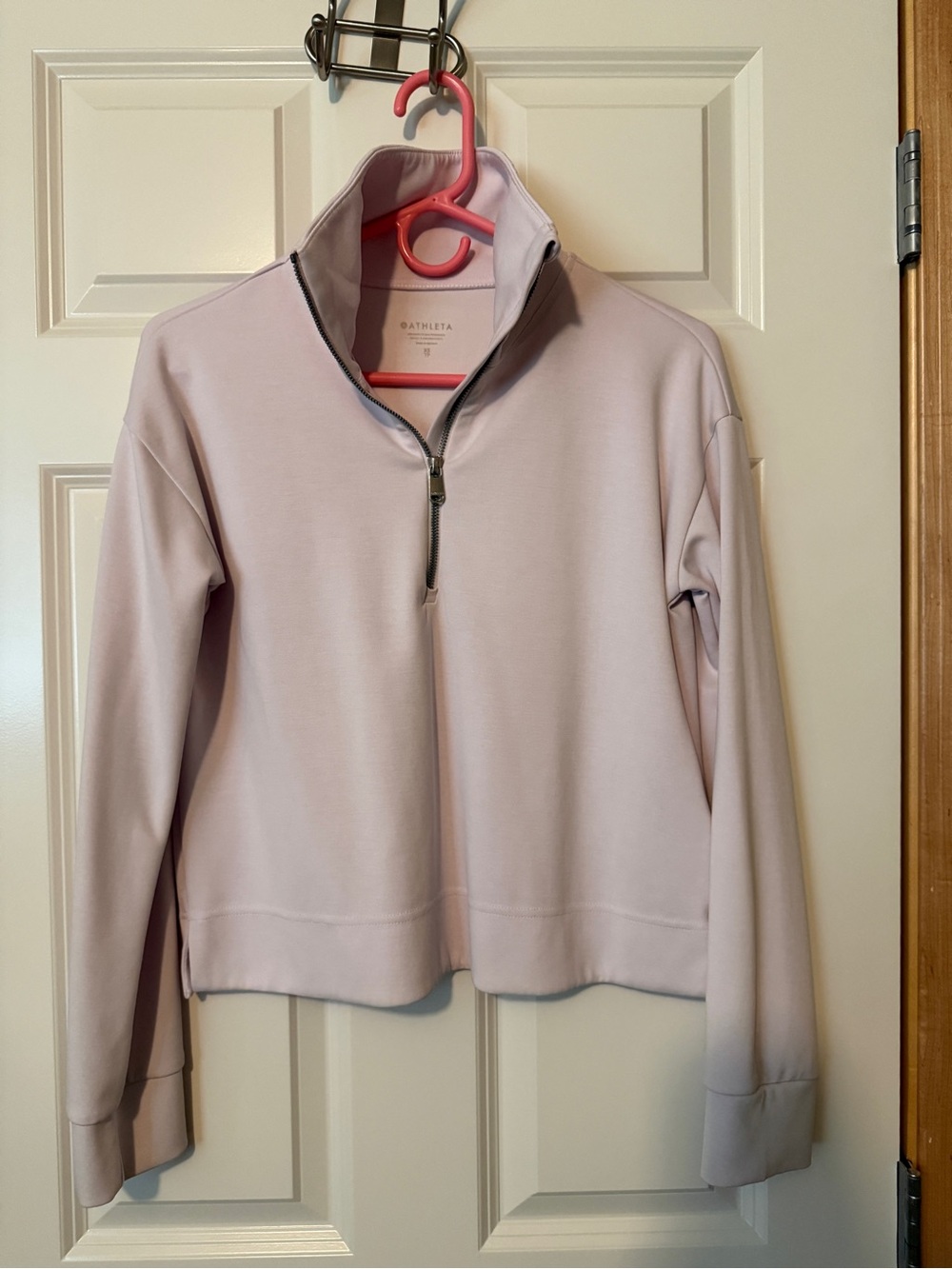 Athleta Light Pink Half-Zip Pullover